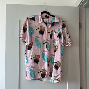 Duvin Motel Cabana Shirt Men’s Medium Pink
